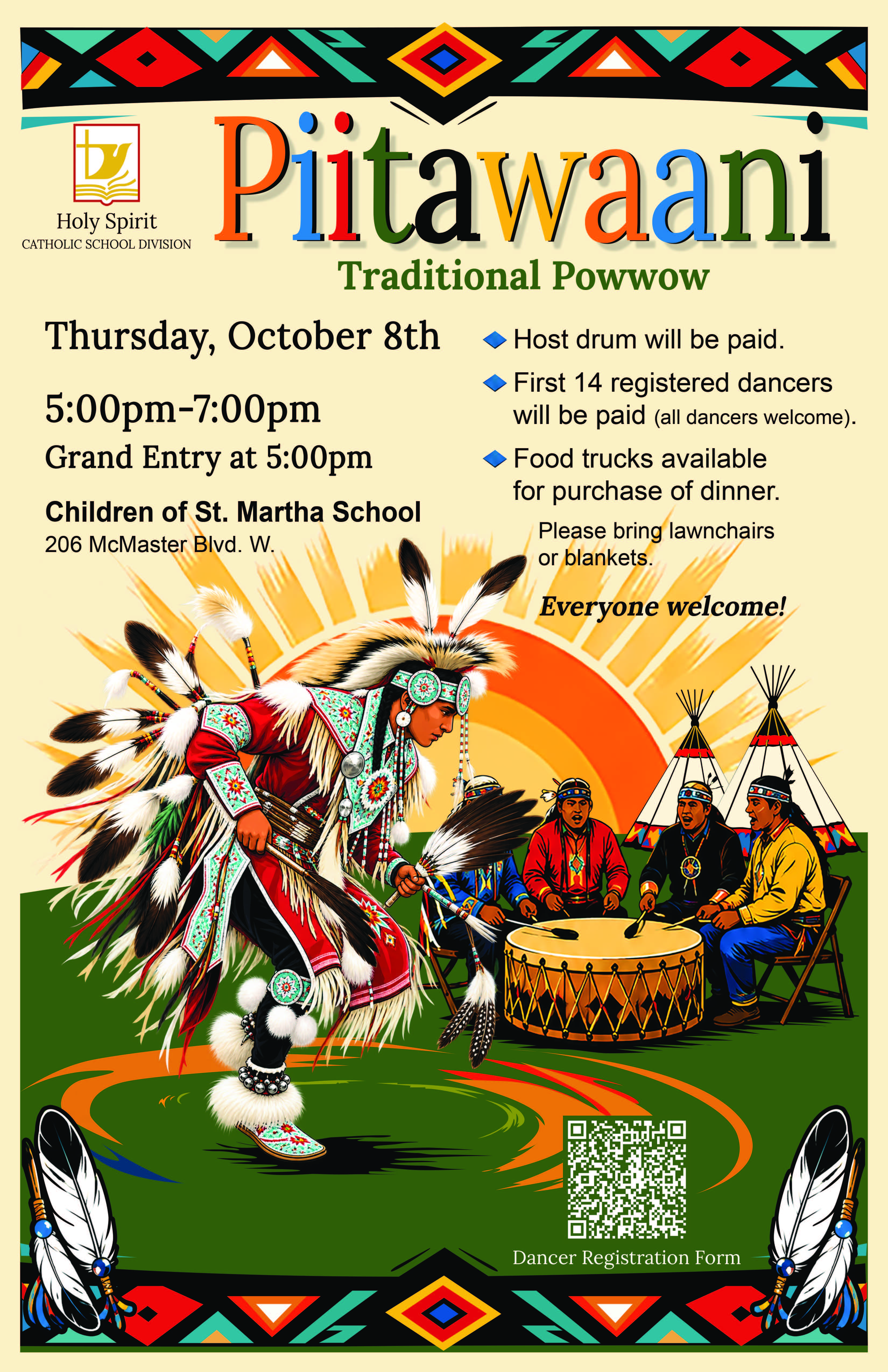 Holy Spirit Catholic School Division Powwow 2026 Poster